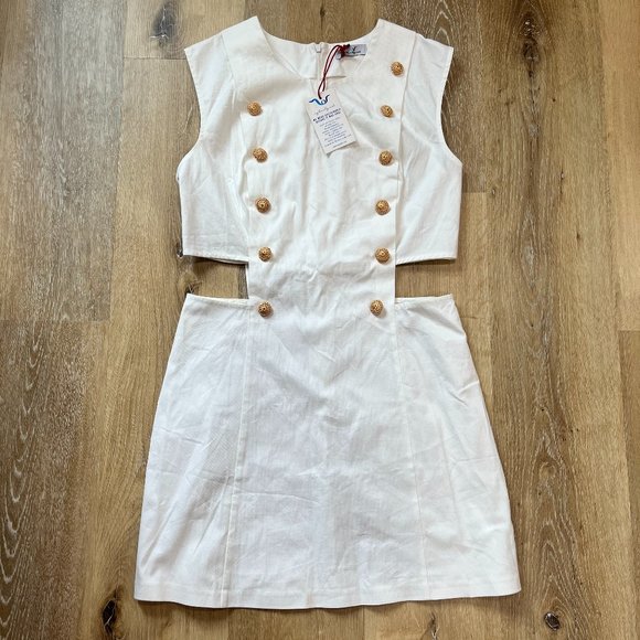 NWT Marin Mini Cutout Dress Size L Sustainable Cotton and Elastene - Picture 2 of 9